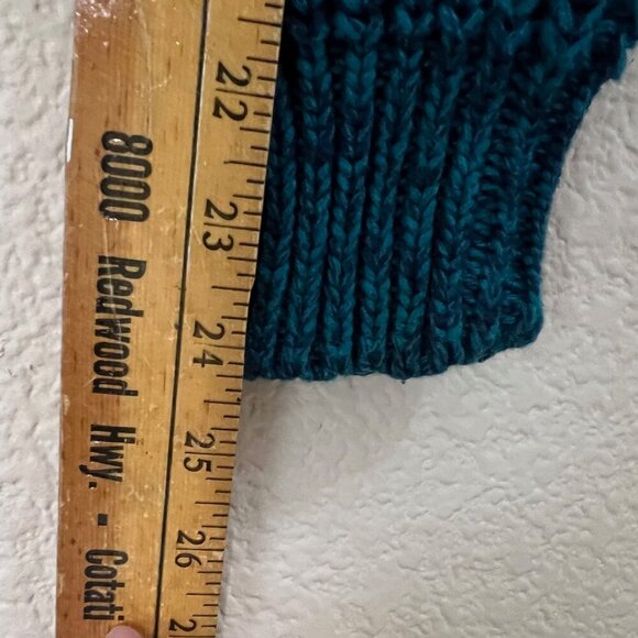 Vintage Cambridge Classics Size XL Men Green Chunky Knit Thick Fisherman Sweater - Picture 5 of 7